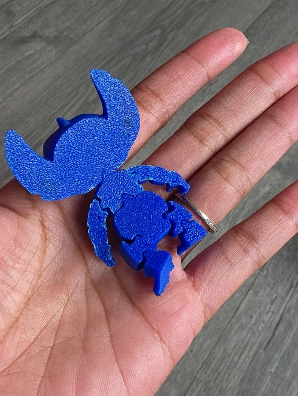 3D Printed Stitch Mini Blue Monster Toy - Kids Toys